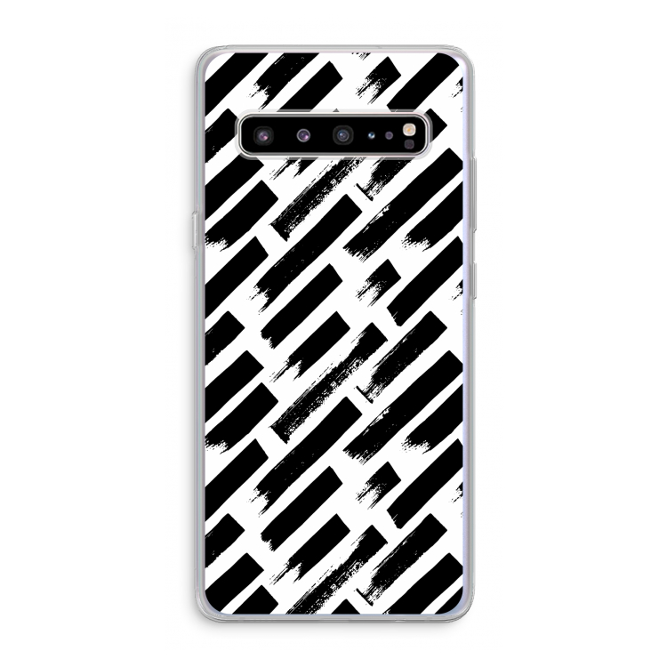 Zwarte vegen: Samsung Galaxy S10 5G Transparant Hoesje