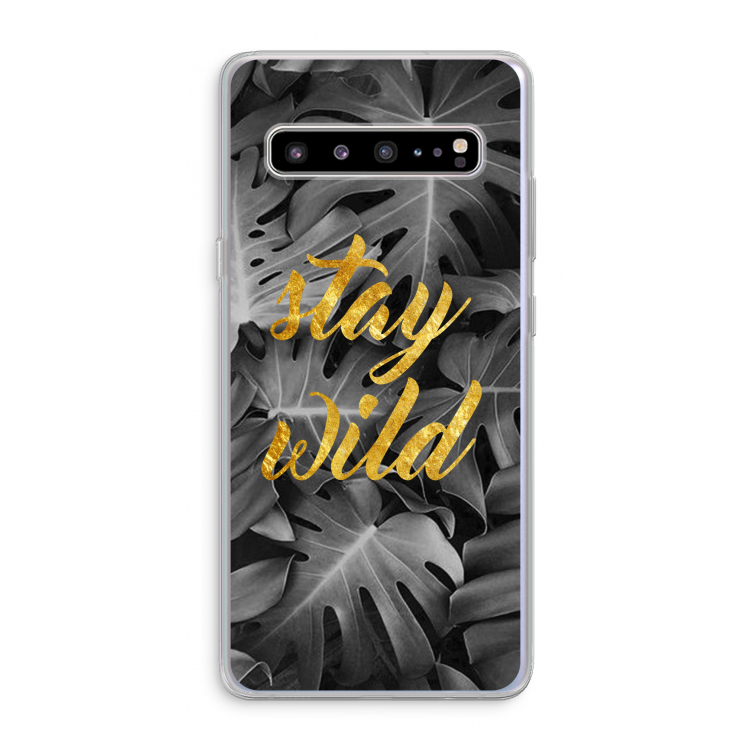 Stay wild: Samsung Galaxy S10 5G Transparant Hoesje