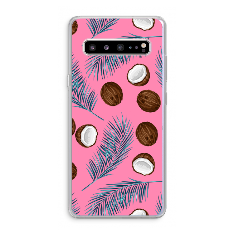 Kokosnoot roze: Samsung Galaxy S10 5G Transparant Hoesje
