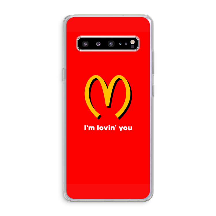 I'm lovin' you: Samsung Galaxy S10 5G Transparant Hoesje
