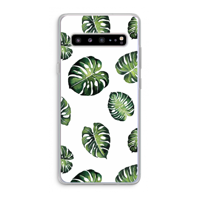 Tropische bladeren: Samsung Galaxy S10 5G Transparant Hoesje