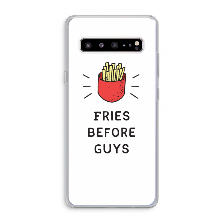 Fries before guys: Samsung Galaxy S10 5G Transparant Hoesje