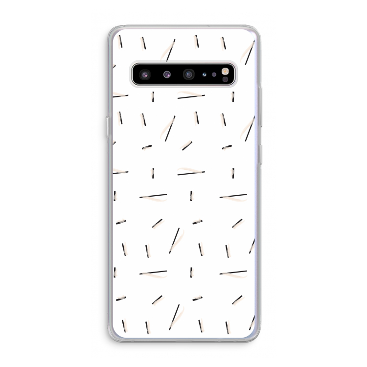 Hipster stripes: Samsung Galaxy S10 5G Transparant Hoesje