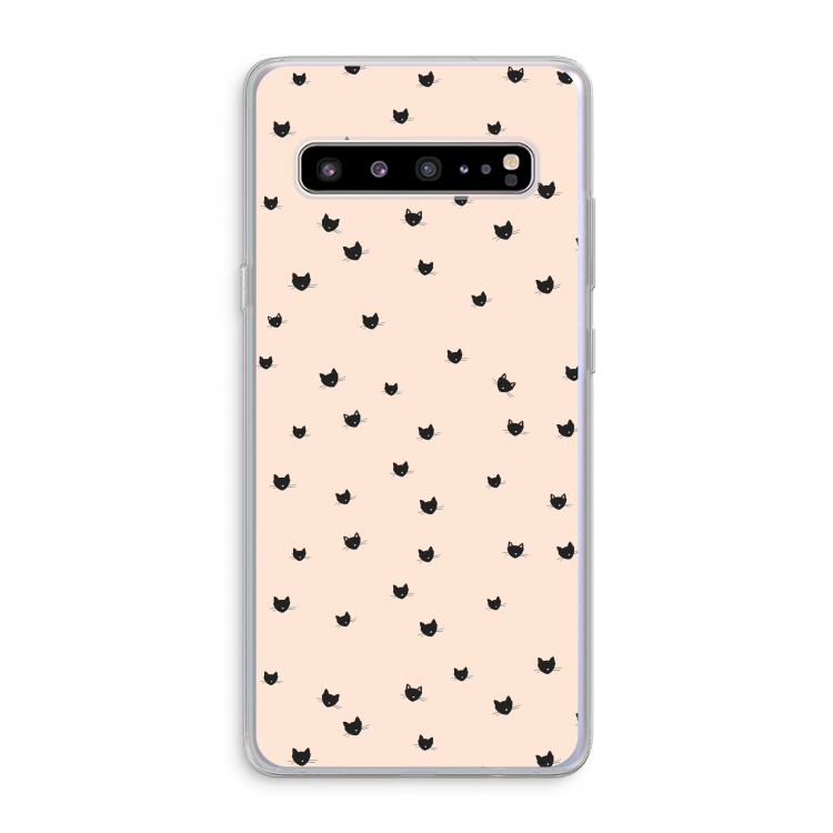 Kleine kattenkopjes: Samsung Galaxy S10 5G Transparant Hoesje