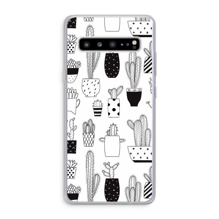 Cactusmotief: Samsung Galaxy S10 5G Transparant Hoesje