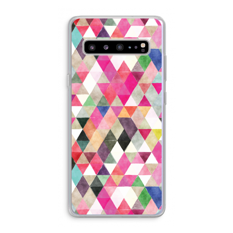 Gekleurde driehoekjes: Samsung Galaxy S10 5G Transparant Hoesje