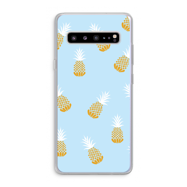 Ananasjes: Samsung Galaxy S10 5G Transparant Hoesje