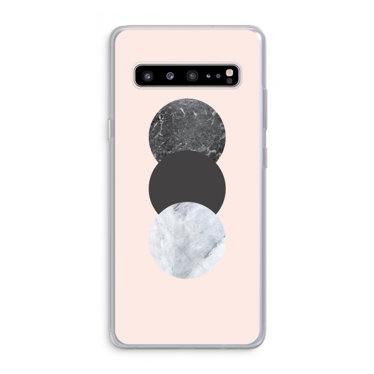Marmeren cirkels: Samsung Galaxy S10 5G Transparant Hoesje