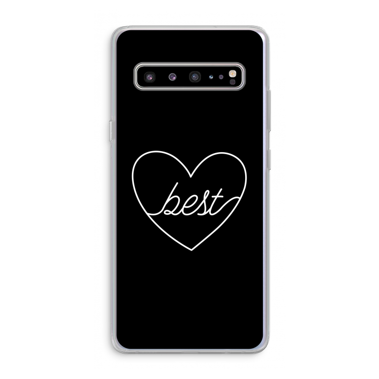 Best heart black: Samsung Galaxy S10 5G Transparant Hoesje