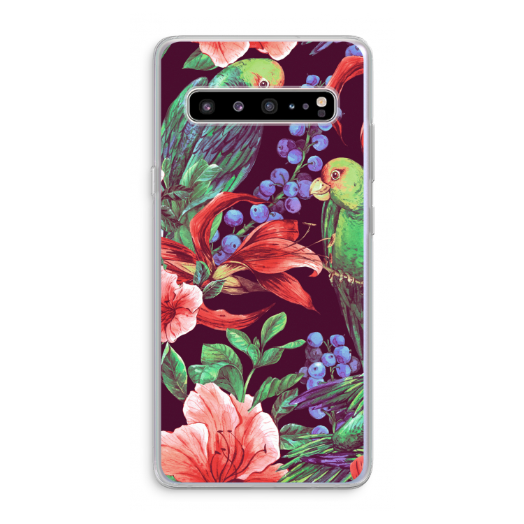 Papegaaien: Samsung Galaxy S10 5G Transparant Hoesje