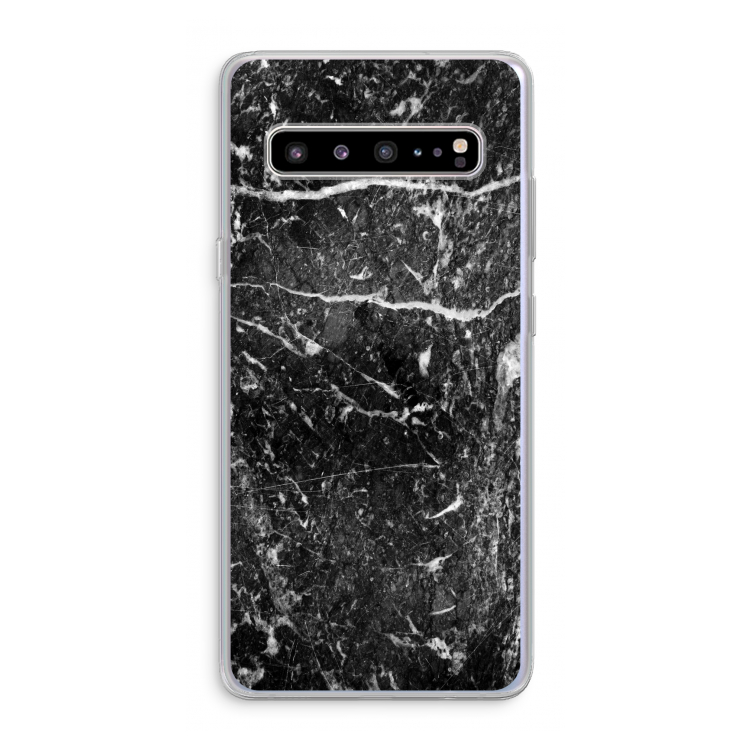 Zwart marmer: Samsung Galaxy S10 5G Transparant Hoesje
