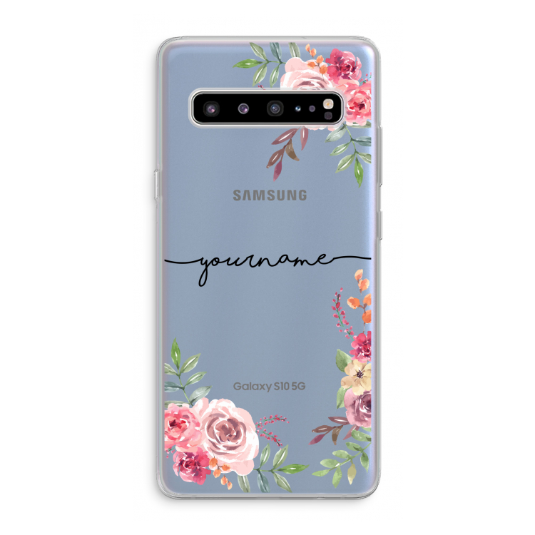 Rozen: Samsung Galaxy S10 5G Transparant Hoesje