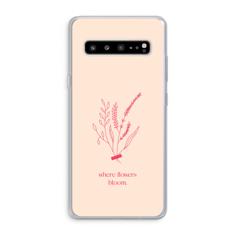 Where flowers bloom: Samsung Galaxy S10 5G Transparant Hoesje