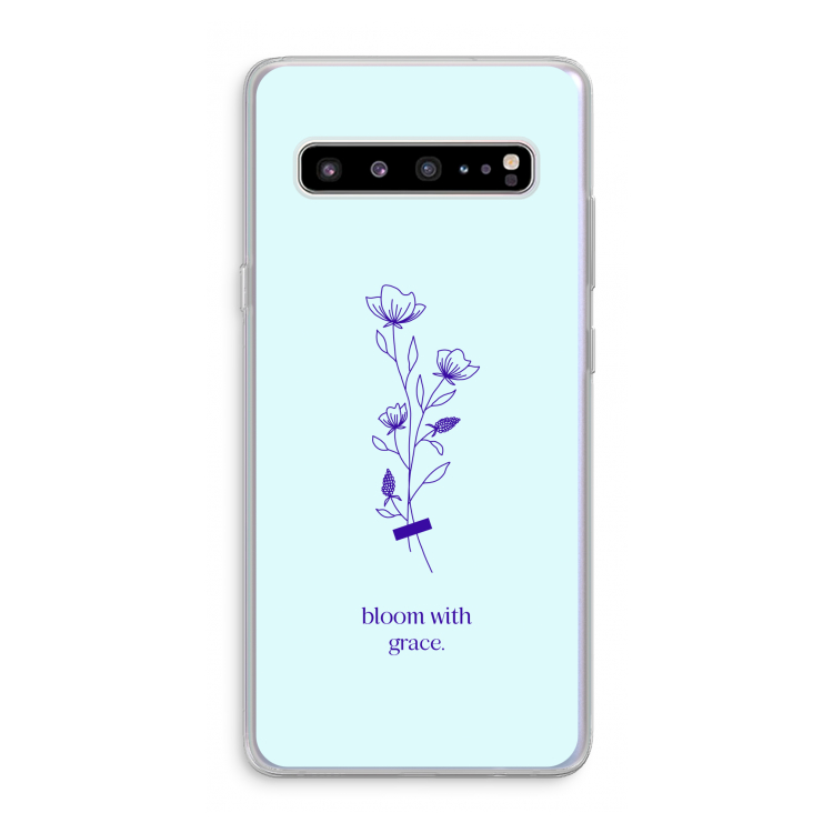 Bloom with grace: Samsung Galaxy S10 5G Transparant Hoesje