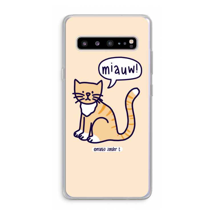 Miauw: Samsung Galaxy S10 5G Transparant Hoesje