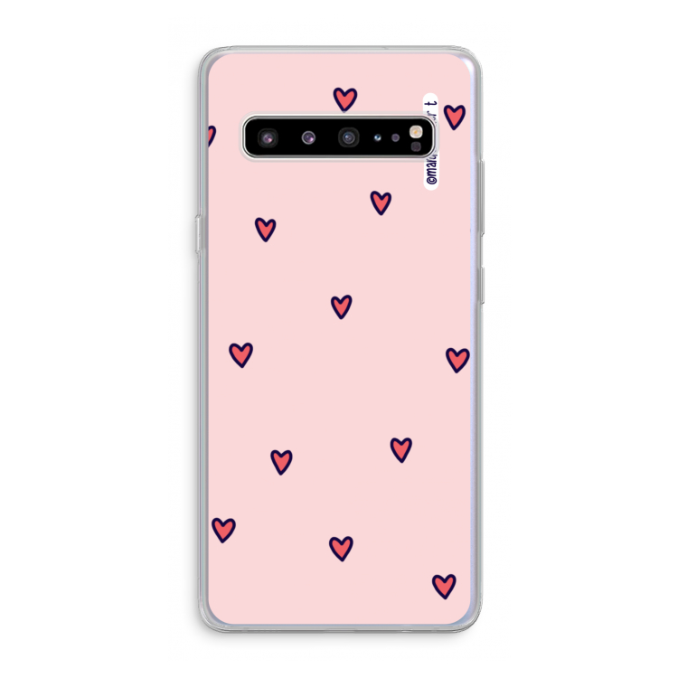 Hartjes: Samsung Galaxy S10 5G Transparant Hoesje