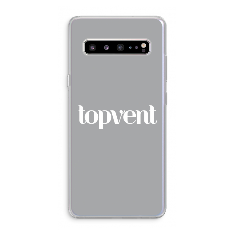 Topvent Grijs Wit: Samsung Galaxy S10 5G Transparant Hoesje