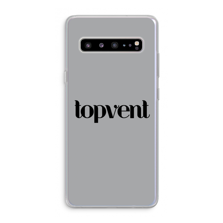 Topvent Grijs Zwart: Samsung Galaxy S10 5G Transparant Hoesje
