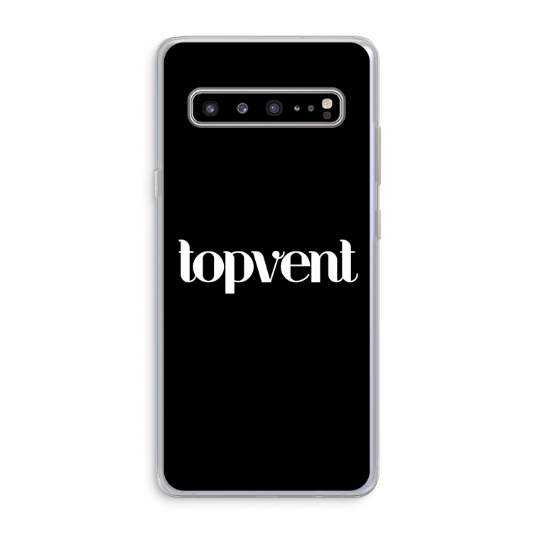 Topvent Zwart: Samsung Galaxy S10 5G Transparant Hoesje