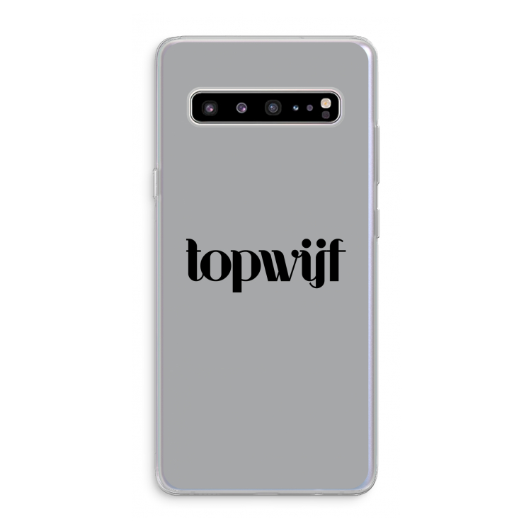 Topwijf Grijs Zwart: Samsung Galaxy S10 5G Transparant Hoesje