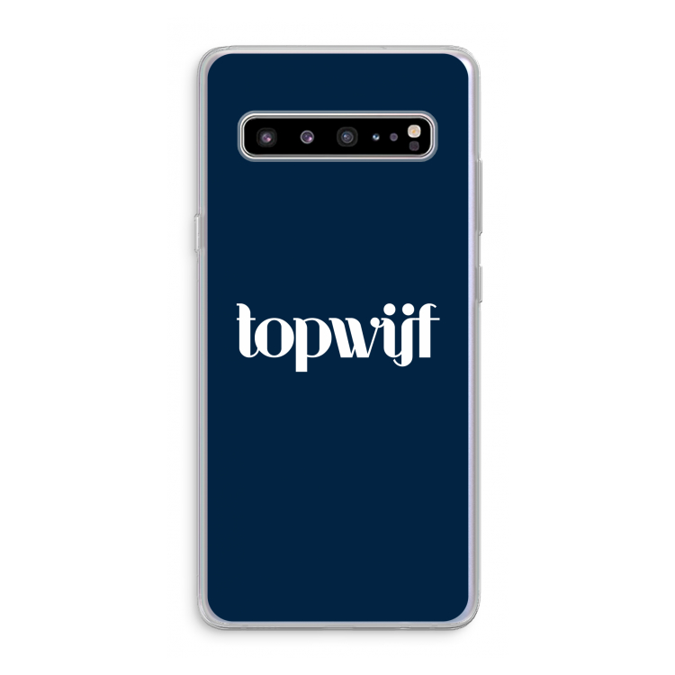 Topwijf Navy: Samsung Galaxy S10 5G Transparant Hoesje