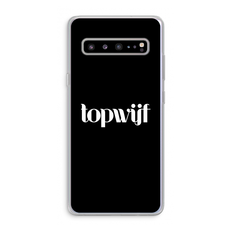 Topwijf Zwart: Samsung Galaxy S10 5G Transparant Hoesje