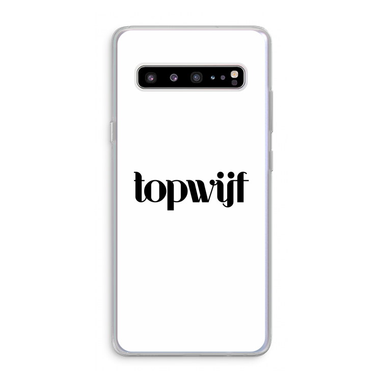 Topwijf Wit: Samsung Galaxy S10 5G Transparant Hoesje