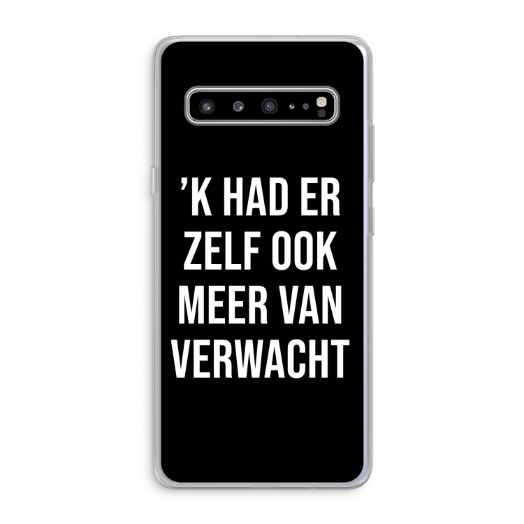 Meer verwacht - Zwart: Samsung Galaxy S10 5G Transparant Hoesje