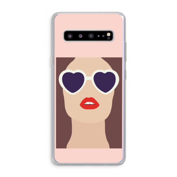 Red lips: Samsung Galaxy S10 5G Transparant Hoesje