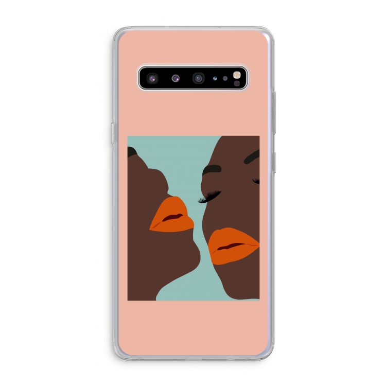 Orange lips: Samsung Galaxy S10 5G Transparant Hoesje