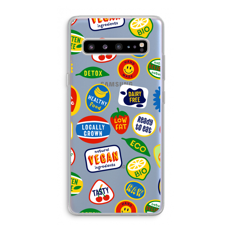 Fruitsticker: Samsung Galaxy S10 5G Transparant Hoesje