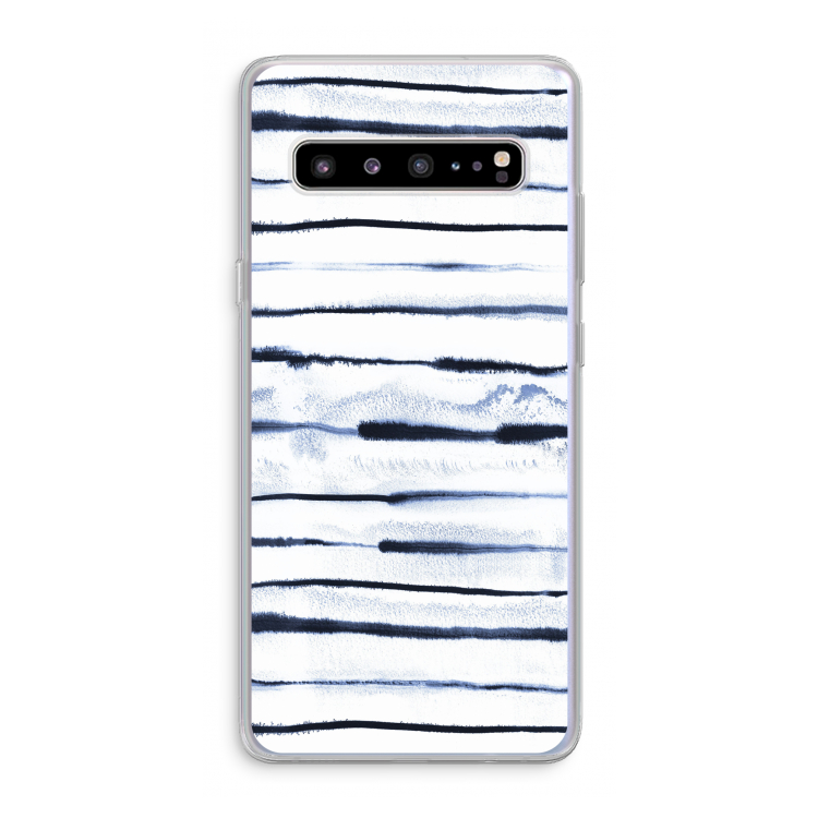 Ink Stripes: Samsung Galaxy S10 5G Transparant Hoesje