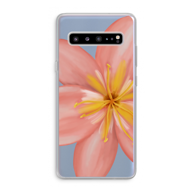 Pink Ellila Flower: Samsung Galaxy S10 5G Transparant Hoesje