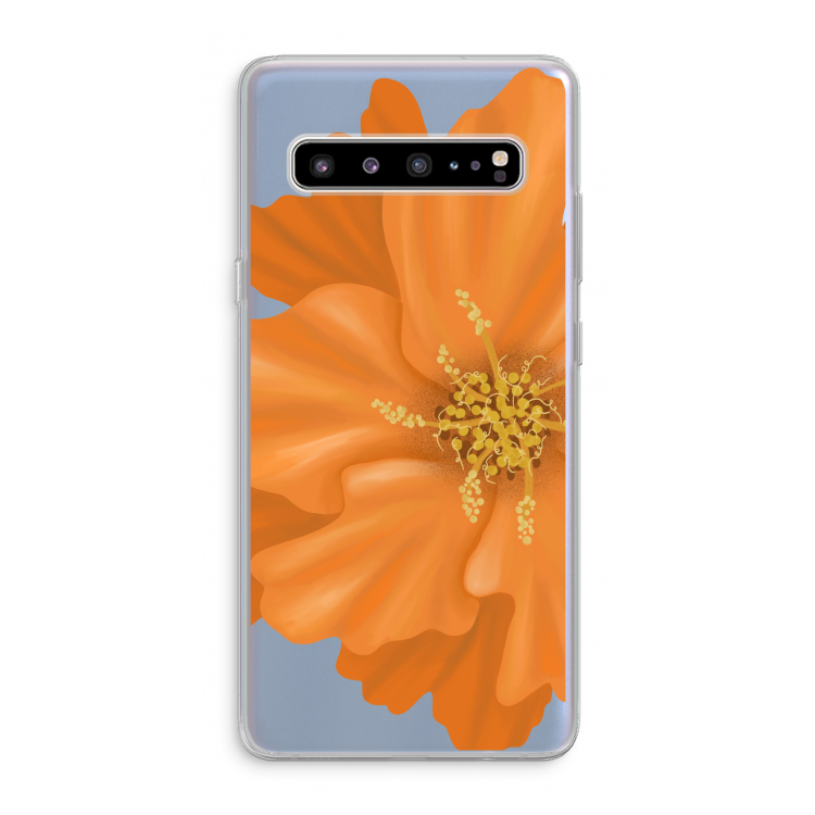 Orange Ellila flower: Samsung Galaxy S10 5G Transparant Hoesje