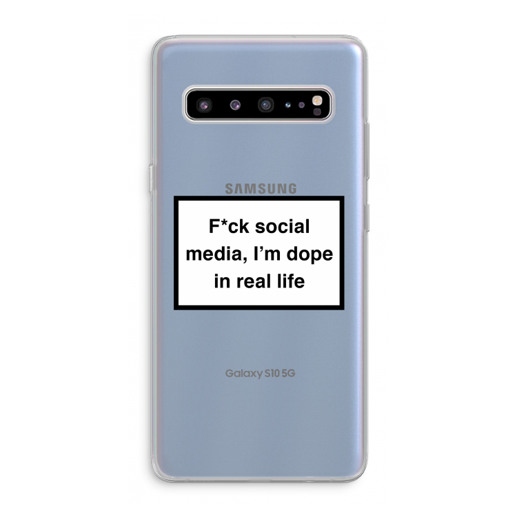 I'm dope: Samsung Galaxy S10 5G Transparant Hoesje