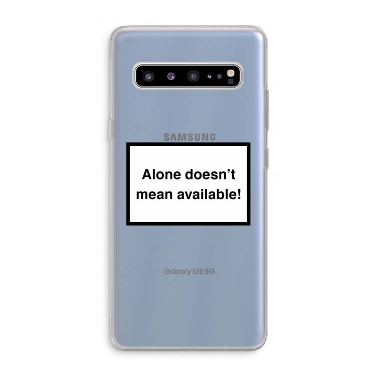 Alone: Samsung Galaxy S10 5G Transparant Hoesje