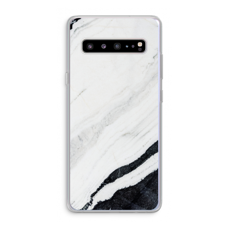 Elegante marmer: Samsung Galaxy S10 5G Transparant Hoesje