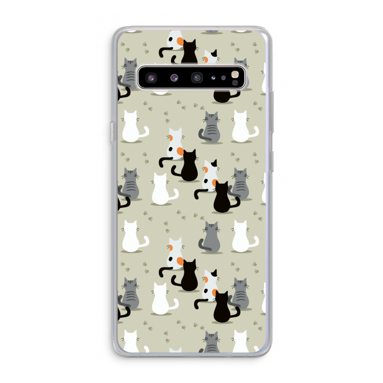 Katten: Samsung Galaxy S10 5G Transparant Hoesje