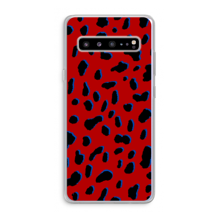 Red Leopard: Samsung Galaxy S10 5G Transparant Hoesje