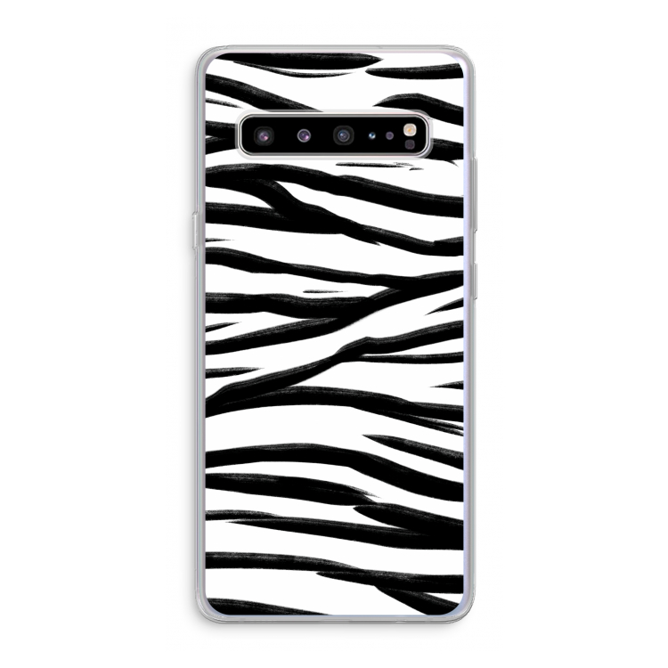 Zebra pattern: Samsung Galaxy S10 5G Transparant Hoesje