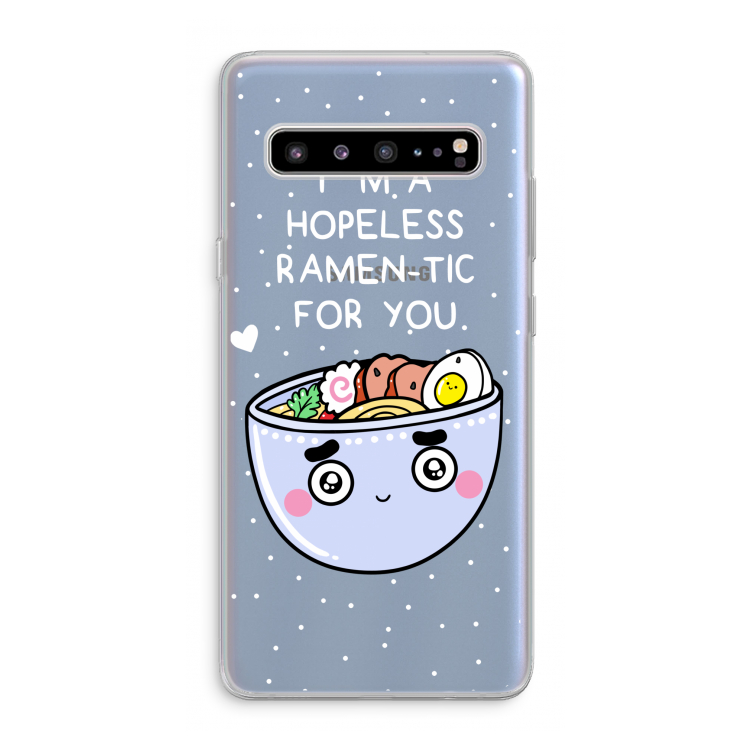 I'm A Hopeless Ramen-Tic For You: Samsung Galaxy S10 5G Transparant Hoesje