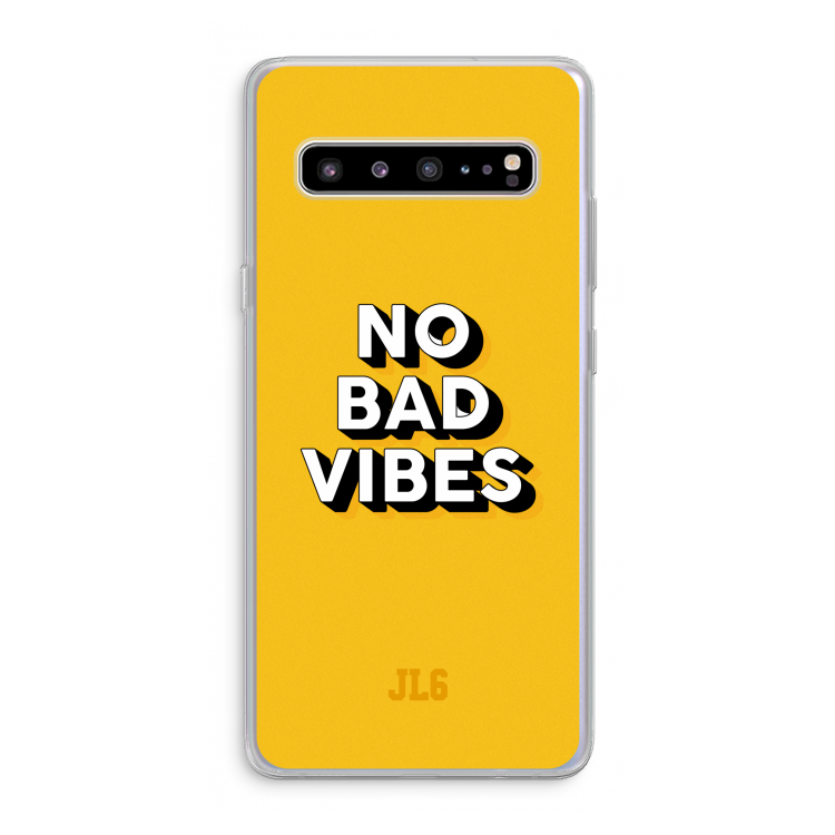 No Bad Vibes: Samsung Galaxy S10 5G Transparant Hoesje