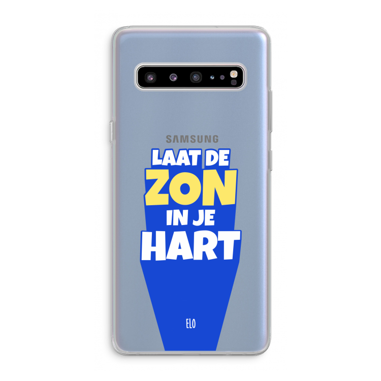 Laat de zon in je hart: Samsung Galaxy S10 5G Transparant Hoesje