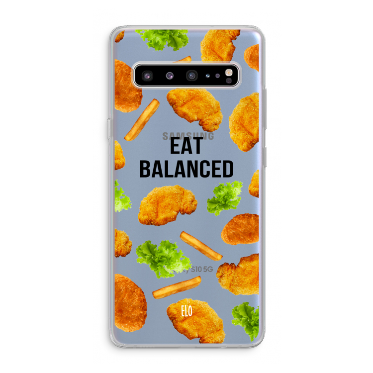 Eat Balanced: Samsung Galaxy S10 5G Transparant Hoesje