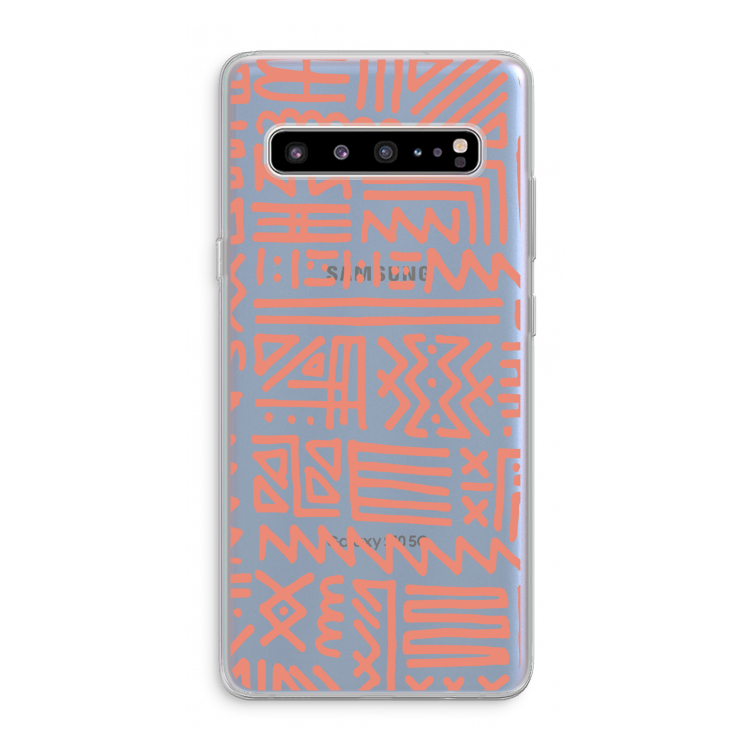 Marrakech Pink: Samsung Galaxy S10 5G Transparant Hoesje