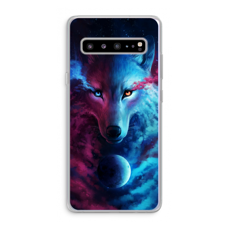 Where Light And Dark Meet: Samsung Galaxy S10 5G Transparant Hoesje