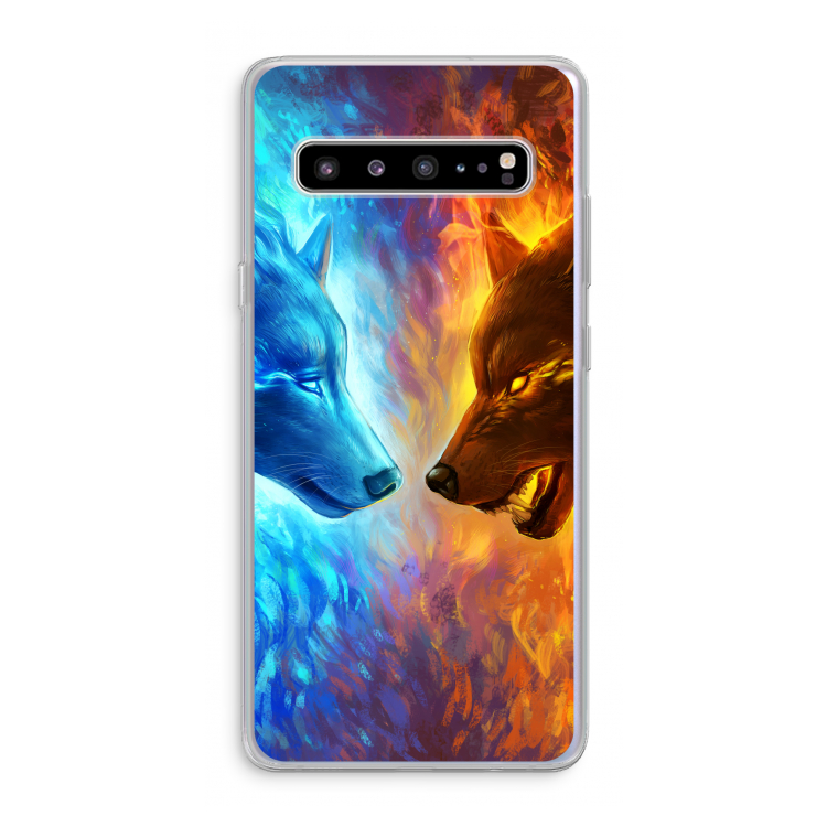 Fire & Ice: Samsung Galaxy S10 5G Transparant Hoesje