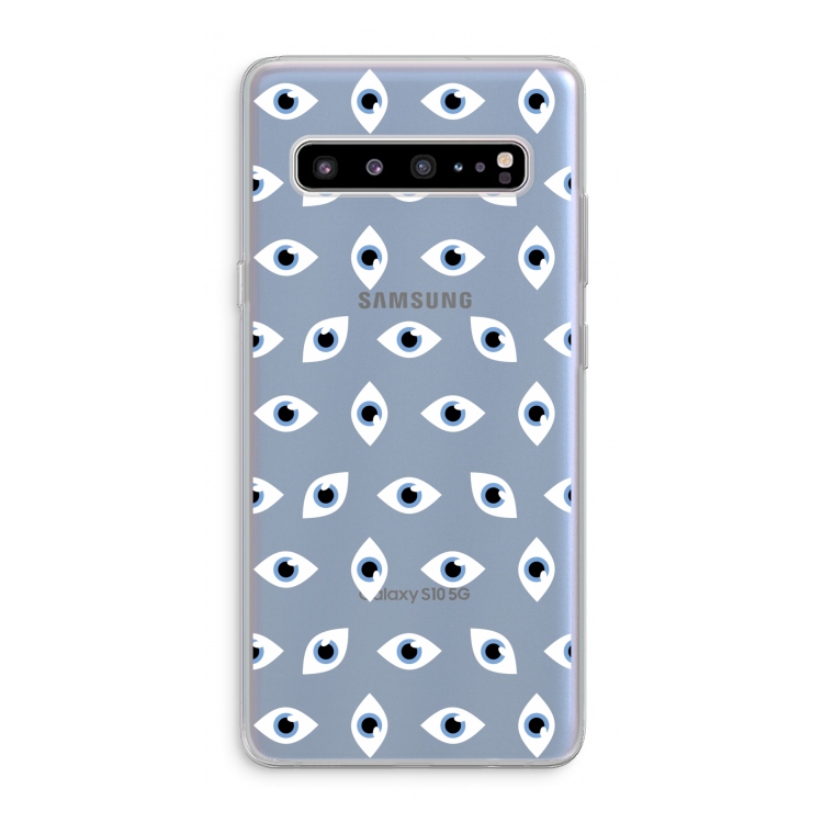 Eyes pattern: Samsung Galaxy S10 5G Transparant Hoesje