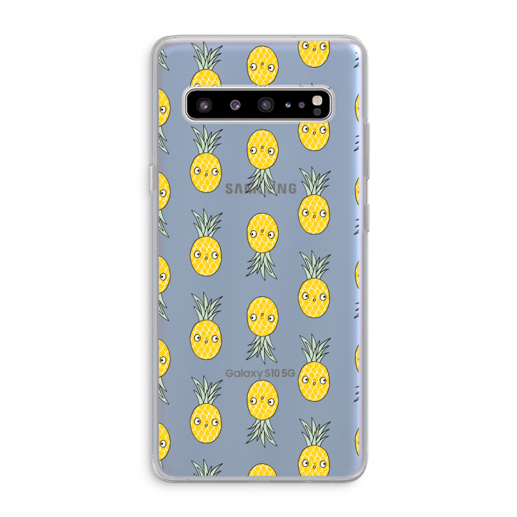Ananas: Samsung Galaxy S10 5G Transparant Hoesje