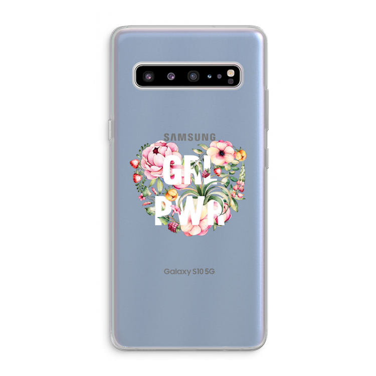 GRL PWR Flower: Samsung Galaxy S10 5G Transparant Hoesje